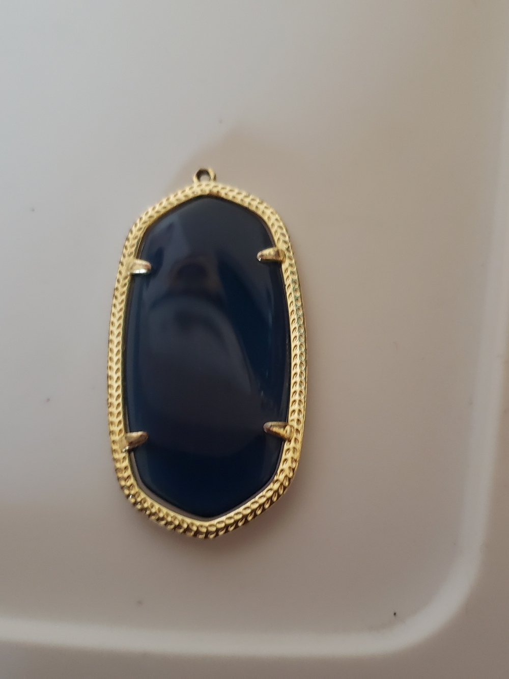 Kendra Scott Gold-Tone Blue Pendant only. No Necklace Included.